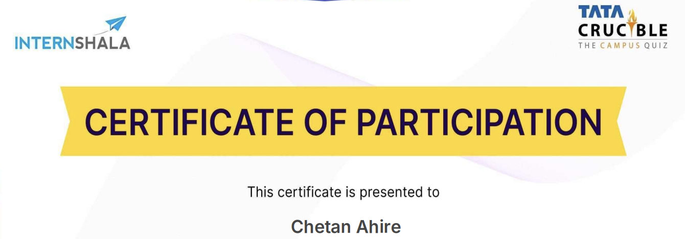 Tata Crucible Quiz